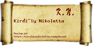 Király Nikoletta névjegykártya